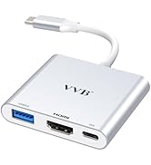USB C to HDMI Adapter,USB-C Adapter Hub with 4K HDMI,USB3.0,USB C PD Charge Port 4K Multiport Dig...