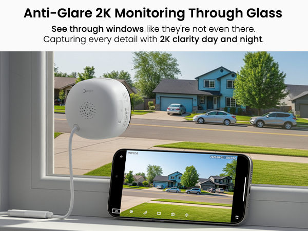 Anti-Glare 2K Monitoring Through Glass