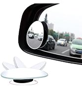 Blind Spot Mirror, Amfor Oval HD Glass Convex Lens Frameless Adjustable Blind Spot Mirror for All...