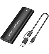 SEINIKAY M.2 NVME SSD Enclosure, Tool-Free USB 3.2 Gen 2 (10 Gbps) to NVME Adapter with Heat Sink...