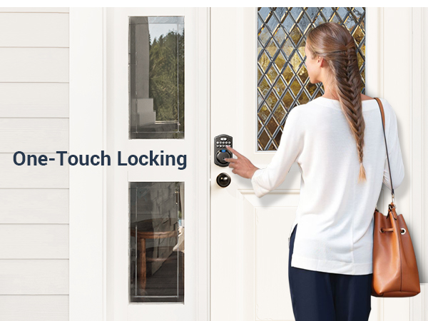 keyless entry door lock with knobs
