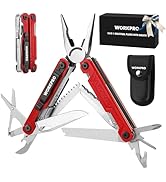 WORKPRO 18-in-1 Multi Tool Pliers, Stainless Steel EDC Multitool with Pocket Knife, 2 Safety Lock...