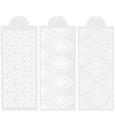RFAQK 3-Pieces Stencils for Crafts, Brick Dot Layering Stencils Mixed Media Art Texture Stencils ...