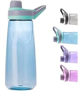 32oz Water Bottle, Clear Water Bottle with Chug Lid and Carry Handle, Reusable Sports Water Bottl...