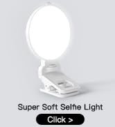 NiceVeedi Portable Selfie Light, 3 Color Phone Light with Clip, Edge-lit Ring Light, Rechargeable...