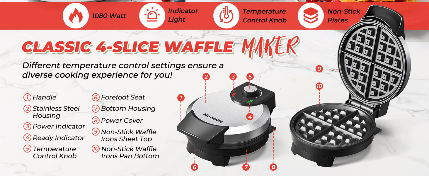 RCLASSIC 4-SLICE WAFFLE MAKE