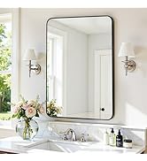 Antok Wall Mirror, 24"x36" Bathroom Vanity Mirror, Anti-Rust HD Tempered Glass, Wall Mounted Mirr...