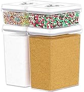 DWËLLZA KITCHEN Large Airtight Food Storage Containers - Clear Plastic Bulk Food Pantry &amp; Kitchen...