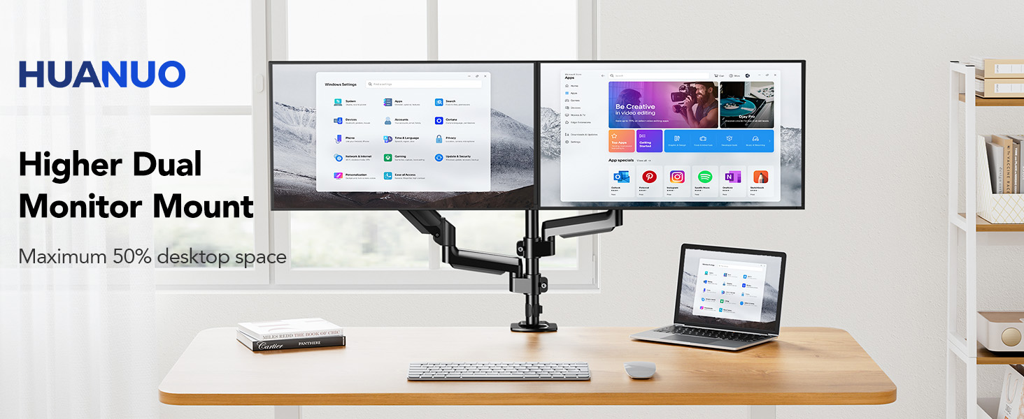 dual monitor arm