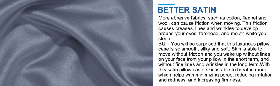 uxcell satin pillow cases gray