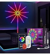 Smart Firework Led Lights USB Powered Room Decor, MATICOD Color Changing Fireworks Led Lights for...