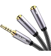 DUKABEL Headsets Splitter Adapter, 3.5mm Jack Separate Headphone &amp; Mic Plug Adapter 3.5mm Combo A...