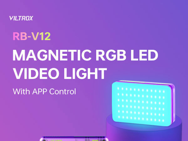 VILTROX Magnetic RGB Video Light 360° Full Color Portable LED Camera Light Panel 