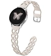 DaQin Hollow Double Hearts Band Compatible with Samsung Galaxy Watch 7/6/5/4/Active 2 40mm 44mm/W...
