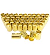 50PCS 7327 Hose Ferrules Brass Fitting, 0.625in ID x 1in Long Repair Ferrules for Air Hose, Torch...