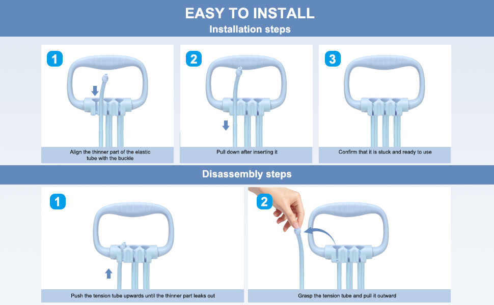 Detachable Fitness Elastic Rope