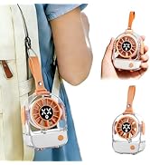 Mini Portable Turbo Fan, 5 Speeds 8500 RPM Small Personal Fan with LED Display, USB Rechargeable ...