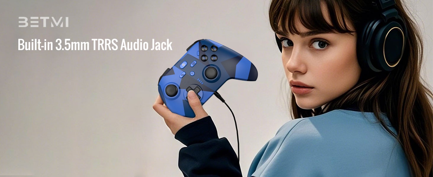 wireless gaming controller for xbox built in 3.5mm trrs audio jack