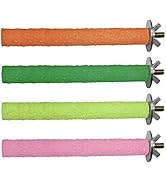 Hamiledyi Parrot Perch Stand Toy, Bird Cage Perch Toy,Natural Paw Grinding Stick for Small Parrot...