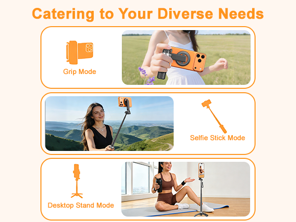 Multi-use selfie stick 