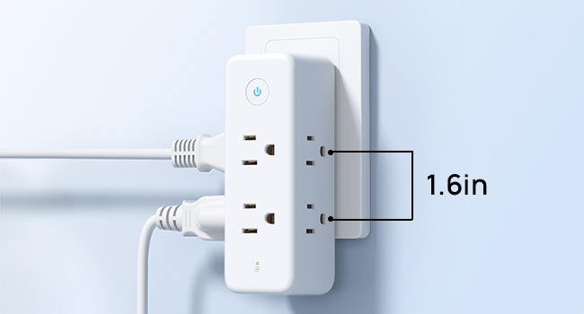 widely-spaced wall plug extender