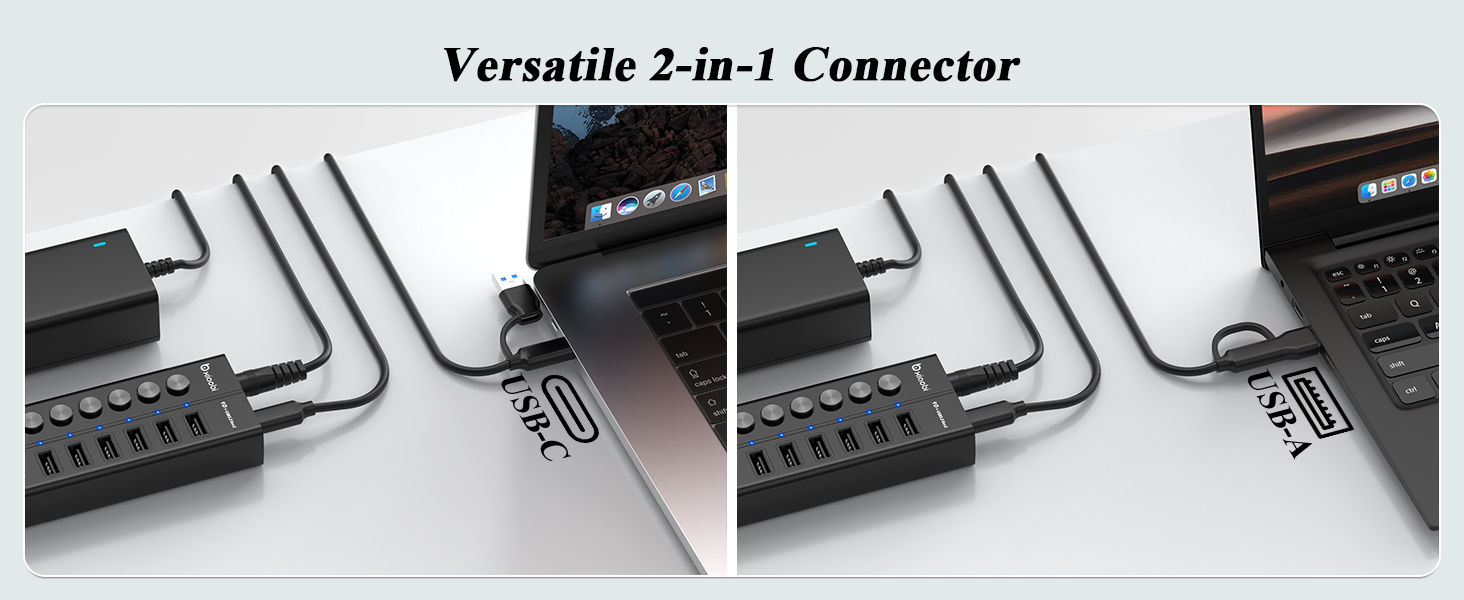 powered usb hub 3.2 usb c hub macbook