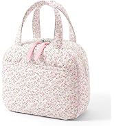 WOBAGMEN Quilted Lunch Box for Women,Coquette Aesthetic Lunch Box for Teen Girls,Cute Floral Lunc...