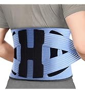 NEENCA Back Support Brace, Adjustable Lumbar Support for Pain Relief of Back/Lumbar/Waist, Waist ...