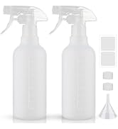 Hethyo Spray Bottles 16.9oz HDPE Spray Bottle for Hair Mist/Stream Empty Heavy Duty Refillable Co...