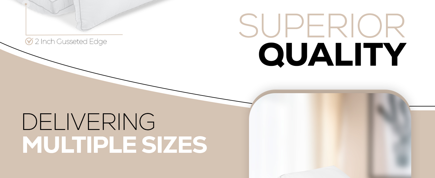 utopia bedding gusset pillow, gusset queen pillows, utopia bedding gusseted pillow queen