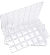 Eppingwin 28 Grids Bead Organizer, Craft Organizers and Storage, Acrylic Organizers, plastic Bead...