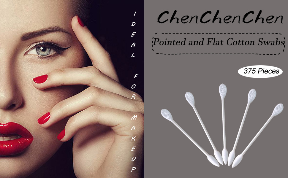 pointed and flat cotton swabs