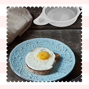 Microwave egg cooker scrambled, poached egg maker.