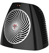 Vornado VH202 Personal Space Heater, Advanced Safety, 2 Heat Settings, Direct Heating, Black