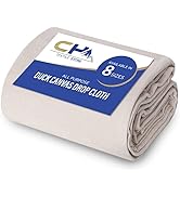 Canvas Painters Drop Cloth (Size 4 x 10 Feet - Pack of 1) - Pure Cotton Paint Drop Cloth for Pain...