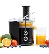 Simple Deluxe Juicer Machines, 480W Centrifugal Juicer Extractor with Wide Mouth 2.6" Feed Chute ...