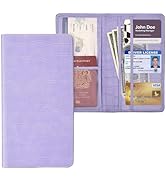 Peisicne Car Registration and Insurance Holder, Purple Vehicle Glove Box Car Organizer with Magne...