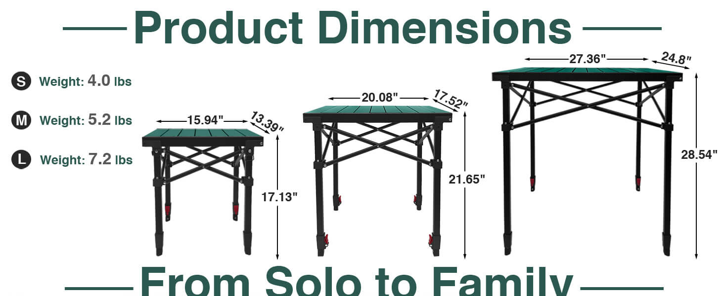 portable camping table