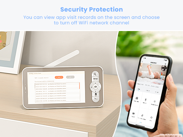 dual baby monitor with split screen baby monitor wifi double baby monitor