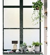 48 X 157.5inch Frosted Glass Window Film, Shackcom Bathroom Window Privacy Film - Non Adhesive St...