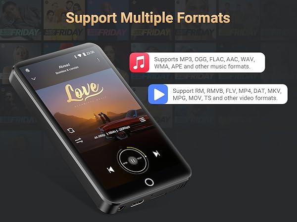 MP3 Player with Bluetooth and WiFi