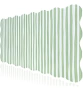 L-SPOUTTO Green Striped Mouse Pad,Scalloped Desk Mat XXL Large Geometric Gaming Mousepad,35.4x15....