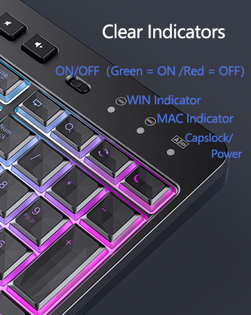 wireless keyboard and mouse with backlit