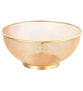 JYJFGSFA Stainless Steel Multifunctional Gold Colander, Kitchen Metal Food Strainer For Washing V...