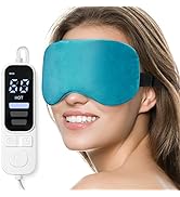 Ezona USB Electric Heated Eye Mask for Dry Eyes, Blepharitis, Migraine - With Temperature and Tim...