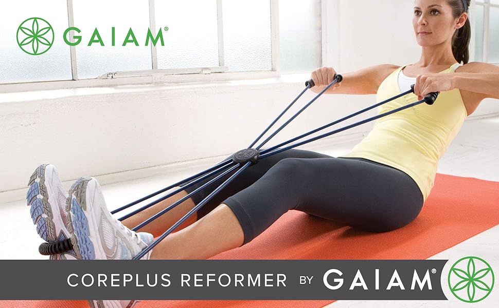 Gaiam Pilates Coreplus Reformer Resistance Band Kit w/ Digital Workout
