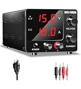 NICE-POWER DC Power Supply Variable 0~30V 0~10A, 3-Digits LED Display Current and Voltage Adjusta...