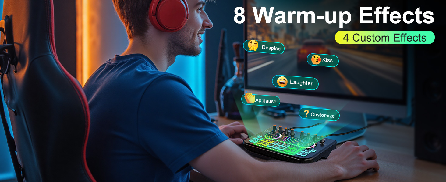 recording studio kit,voice changer for gaming,live streaming kit,vocal effects processor,