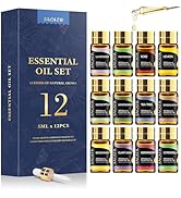 Essential Oils by SACATR Natural Essential Oil Set - Top 12 Aromatherapy Oils Gift Set for Diffus...