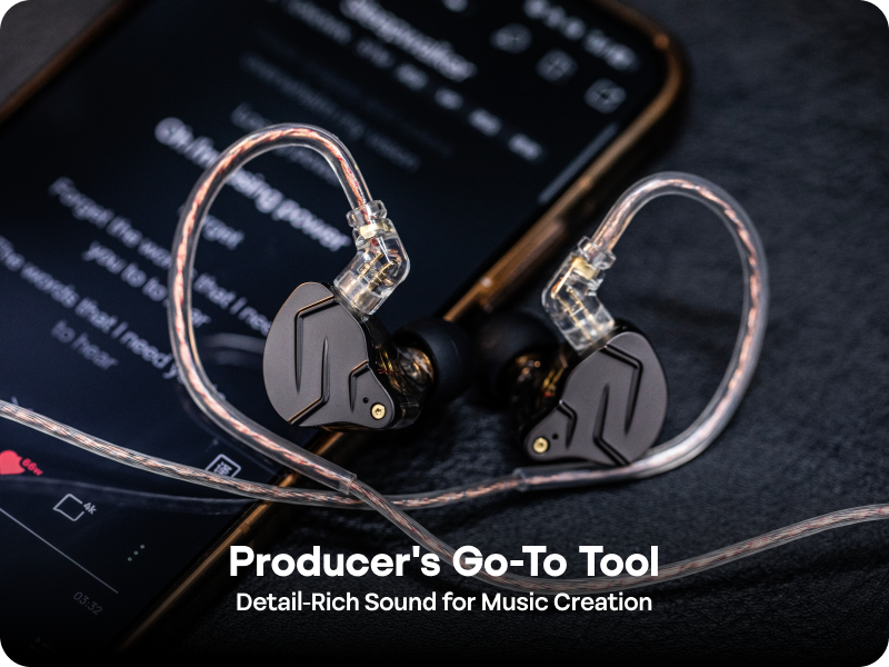 Linsoul KZ ZSN Pro Dual Driver 1BA+1DD Hybrid Metal Earphones HiFi in-Ear Monitor